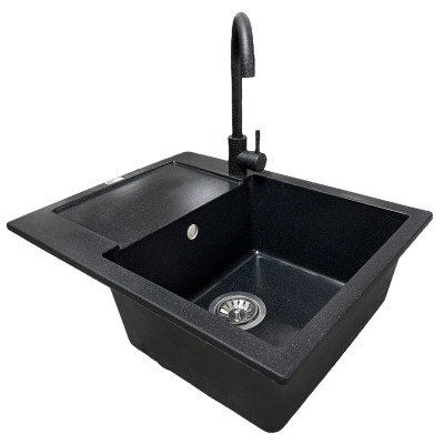 Мойка кухонная Adamant Minimal чорний + змішувач (1824296912303) Вінниця - фото 3