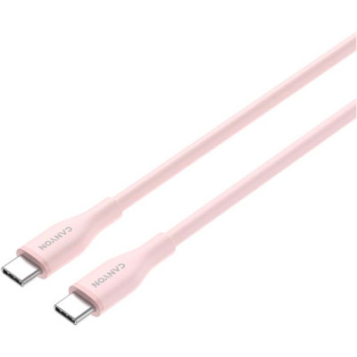 Дата кабель USB-C to USB-C 1.0m CC60SC10 60W Silicon Pink Sand Canyon (CNS-CC60SC10PS) Винница - изображение 3