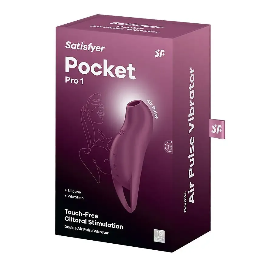 Вакуумний кліторальний стимулятор із вібрацією Satisfyer Pocket Pro 1 Purple Львів - фото 5