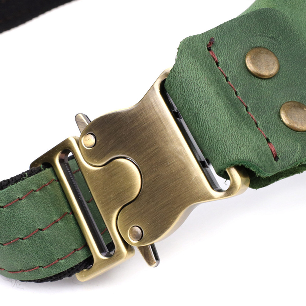 Містка бананка для чоловіків з натуральної вінтажної шкіри Зелений (SHVIGEL) Київ - фото 10