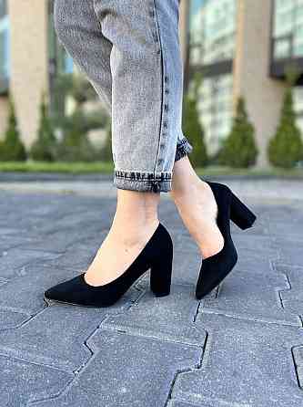 Comer Туфлі жіночі COMER чорні еко-замша 39р. каблук 8см (1971) Коломия