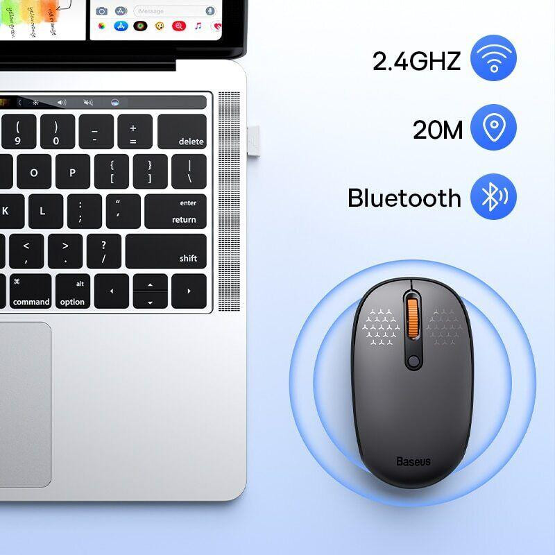 Беспроводная мышка Baseus F01a B01055502833-00 (Черная, 2.4G/BT5.0+BT3.0) Николаев - изображение 8