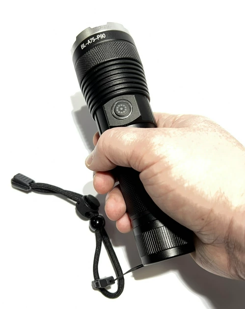Ручний ліхтар BL-A75-P90 zoom + Type-C + 26650 (3xAAA) 5 режимів Київ - фото 4