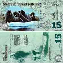Арктика / Arctic territories 15 dollar 2011 UNC Полтава