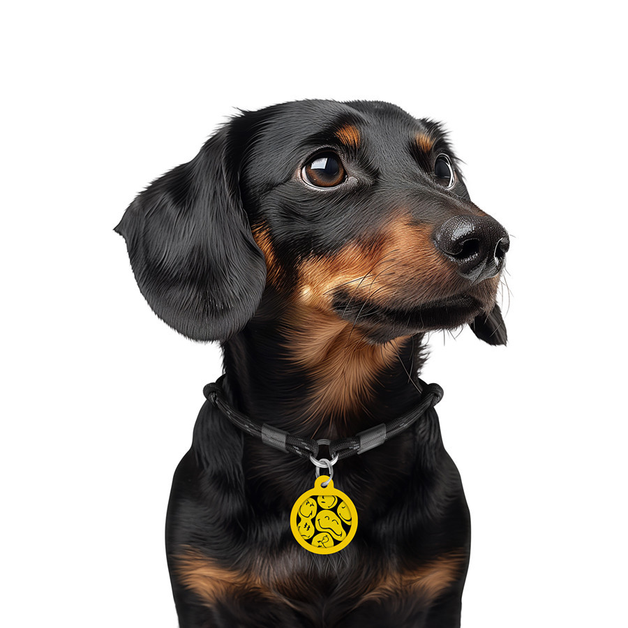 Адресник для собак и котов металлический WAUDOG Smart ID с QR паспортом, рисунок 