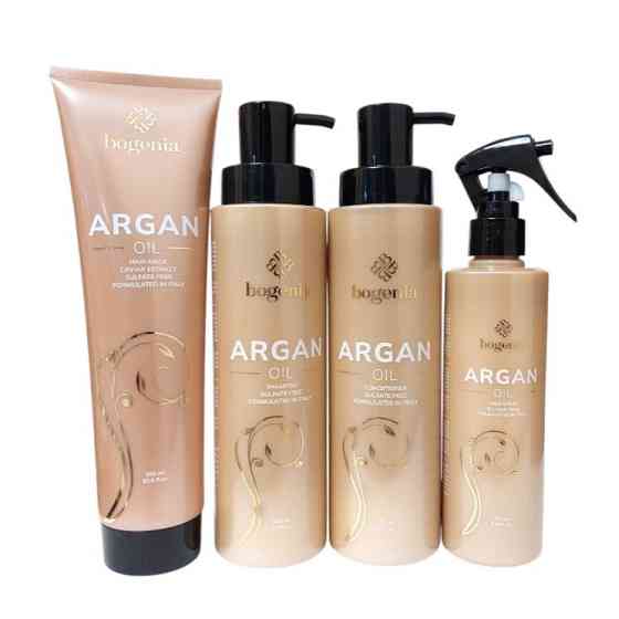 Набір для догляду за волоссям Bogenia Argan Oil (Шампунь Кондиціонер Маска Спрей) Запоріжжя