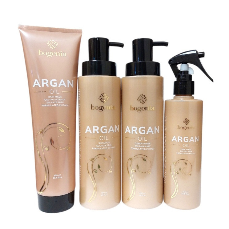 Набор для ухода за волосами Bogenia Argan Oil (Шампунь Кондиционер Маска Спрей) Запорожье - изображение 1