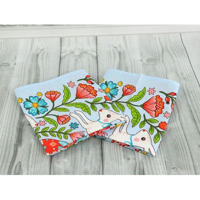 Рушник Руно вафельний набивний Великдень блакитний 45х60 см (205.15_Великдень блакитний_3) Вінниця - фото 3