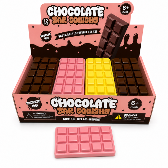 Сквиш антистресс розовый Шоколад Squishy Chocolate, мягкая игрушка для сжатия, 16 см розовый Киев