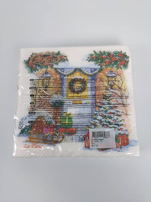 Новорічна серветка (ЗЗХЗЗ, 16 шт.) La Fleur "На порозі Різдво" (1 пачка) Харків - фото 4