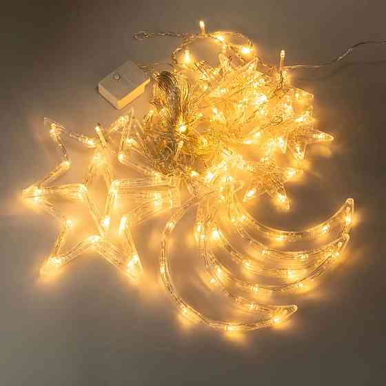 Garlando Електрична гірлянда Зірка штора 3 метри на вікно для фотозон жовта WYF11Y Коломия