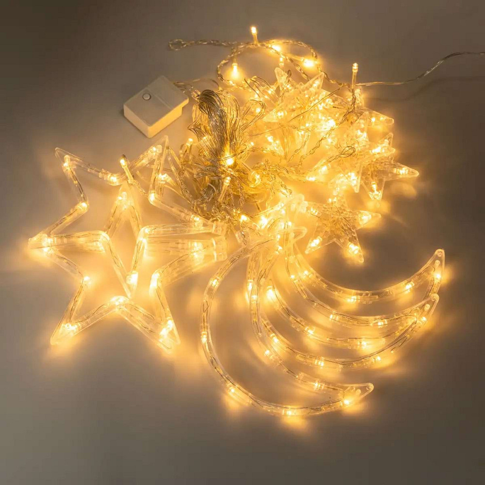 Garlando Електрична гірлянда Зірка штора 3 метри на вікно для фотозон жовта WYF11Y Коломыя - изображение 2