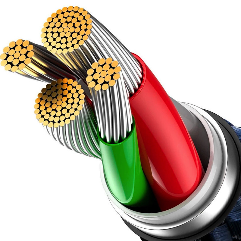 Кабель Baseus Glimmer для быстрой зарядки iPhone 2м Синий Киев - изображение 7