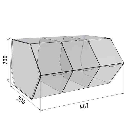Диспенсер EKOSTAR для мармеладів, снеків, горіхів 3 комірки Київ