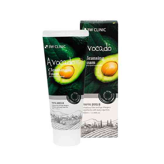 Пінка для вмивання Avocado Cleansing Foam 3W Clinic 100 мл Київ