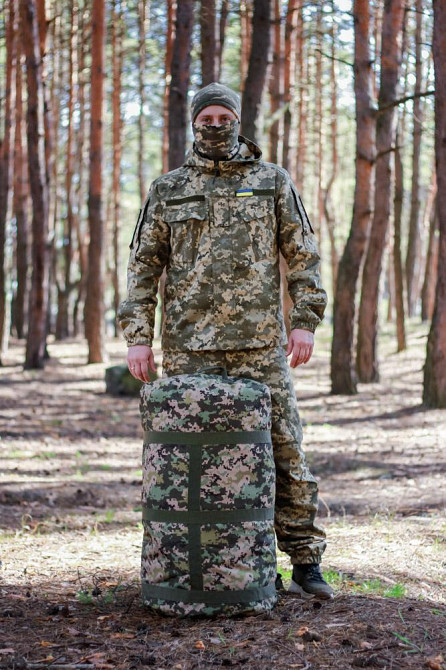 Военный баул 70л пиксель материал КОРДУРА армейская прочная сумка-баул 70 л   WASA Львов - изображение 3