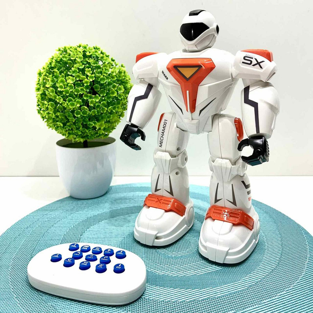 Робот на пульті керуванні танцює музика звук на англійській світ програмований Білий з помаранчевим (G26) Чернігів - фото 2