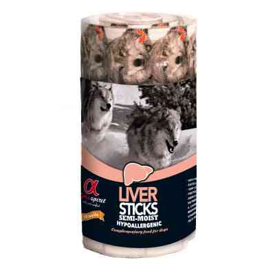 Лакомство для собак Alpha Spirit DOG Sticks Liver полувлажные из печени, палочки 160 г (8437013576598) Винница