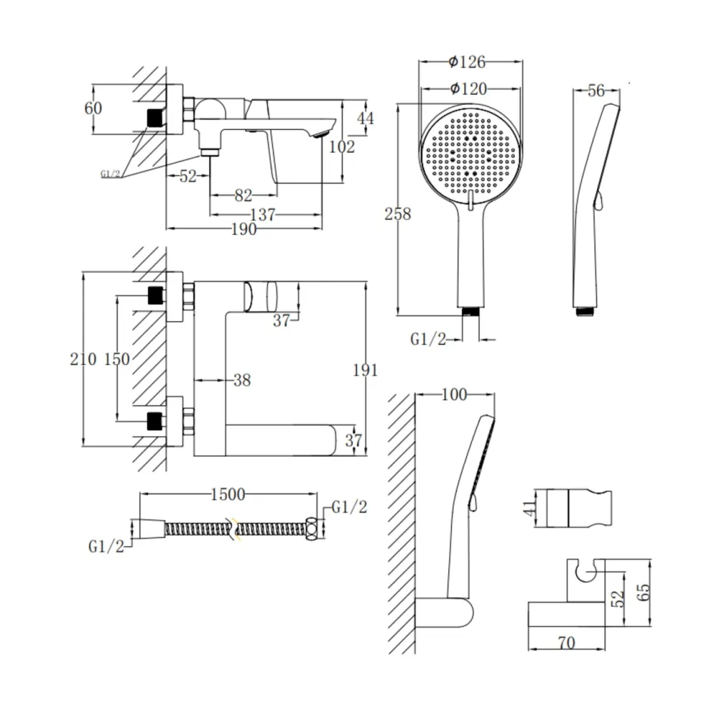 Змішувач для ванни Qtap Evia з поворотним виливом (з душовим гарнітуром) QTEVI260CRM47578 Chrome Київ - фото 2