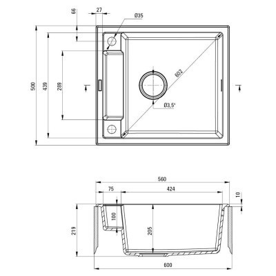Мийка кухонна Deante Magnetic (ZRM G103) Вінниця - фото 3