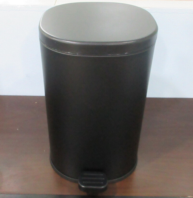 Відро для сміття з плавним закриттям овальне Zerix Prime-TC0105 Black 5л колір чорний (ZX5902) Київ - фото 3