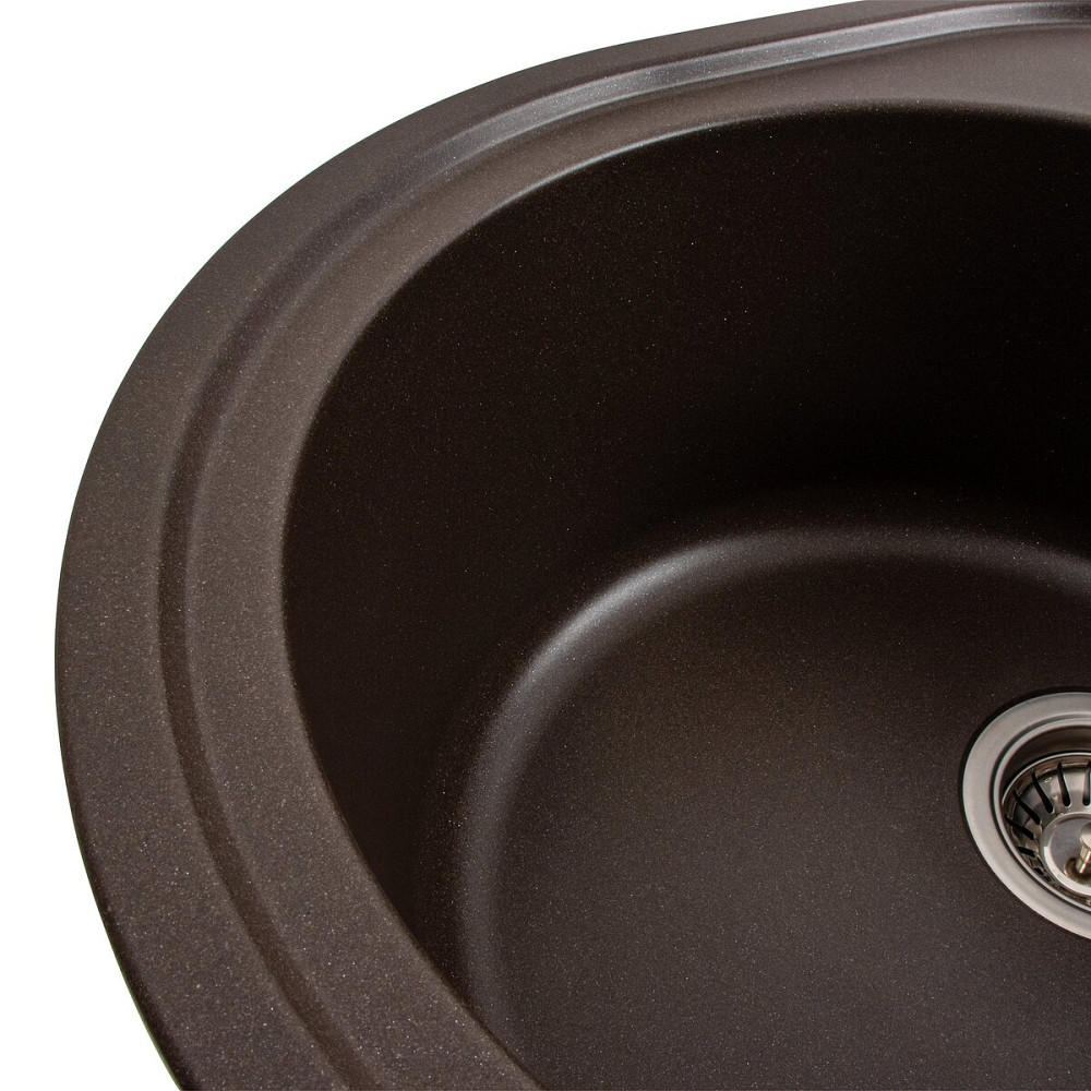 VALESO Гранітна мийка для кухні VALESO SOUL 6250 матова Темна скеля Коломия - фото 4