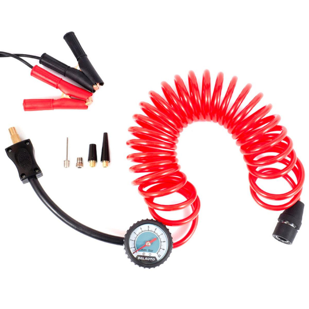 Компрессор автомобильный Белавто БУРАН двухцилиндровый с зажимами АКБ Киев - изображение 2