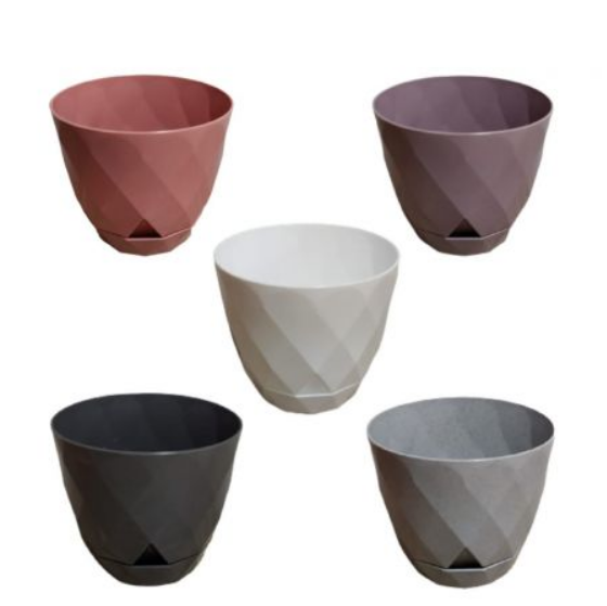 Вазон Yakamoz Saksi 0,3л сірий ELIF Житомир - фото 1