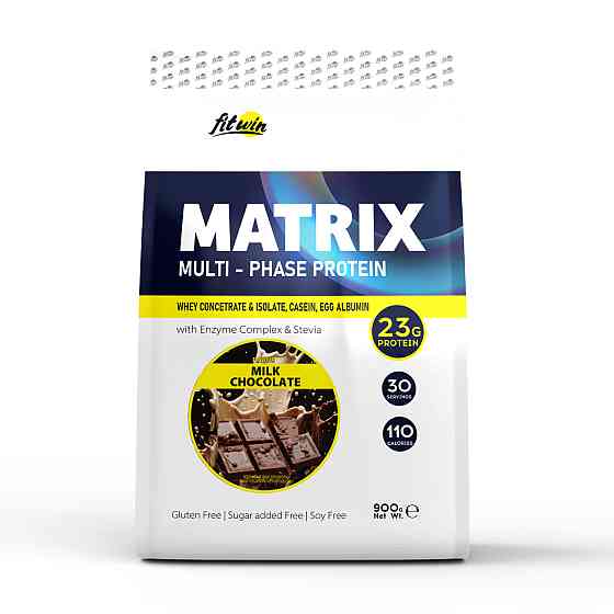 Комплексный протеин FitWin Matrix Multi-Phase Protein 900 г Молочный шоколад Киев