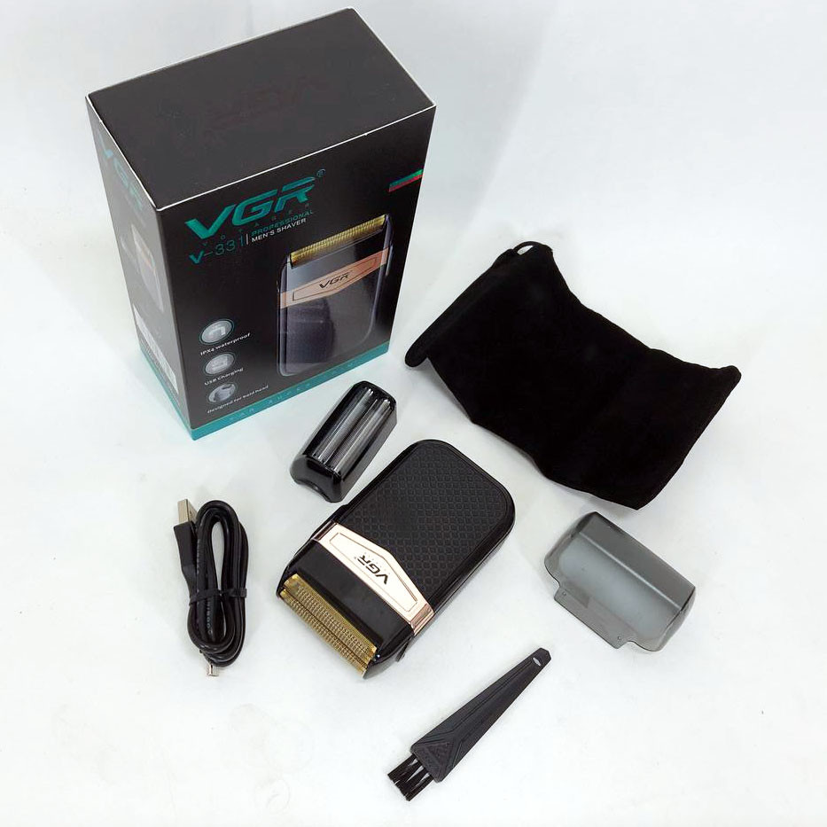 Портативна сітчаста бритва VGR V-331, Чоловіча бритва на батарейках Професійна для волосся FM-60 Львів - фото 2