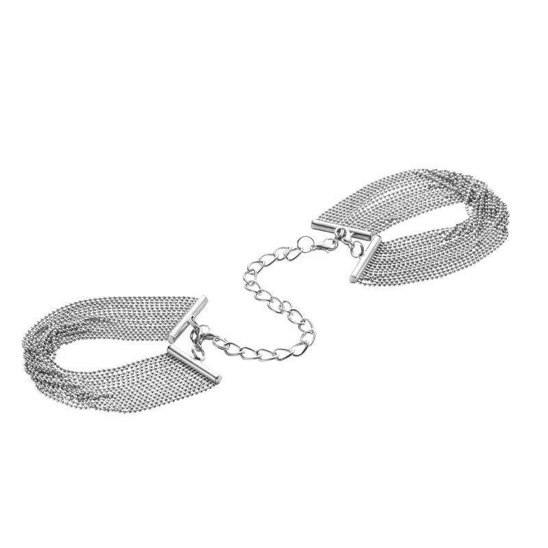 Браслеты-наручники MAGNIFIQUE Bijoux Indiscrets, серебристые Sex Aura Киев - изображение 3