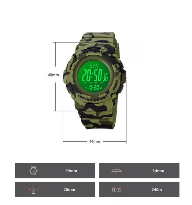 Спортивний наручний годинник Skmei 1957 (Камуфляж) Київ - фото 7