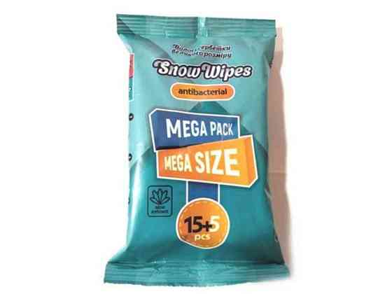 Влажные салфетки 155шт Mega pack antibacterial ТМ SNOW WIPES Киев