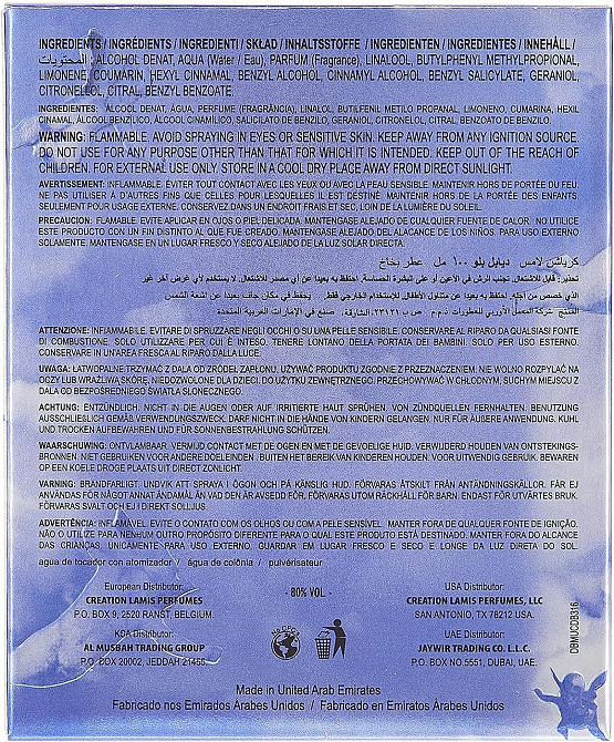 Туалетна вода чоловіча Creation Lamis Diable Bleu 100 мл Запоріжжя - фото 3