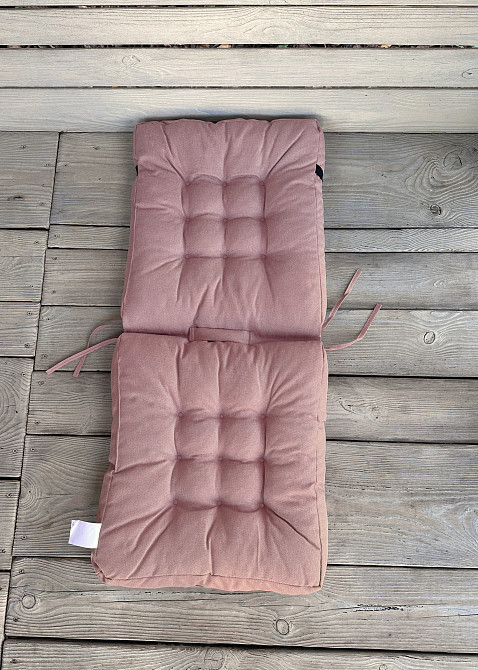 Подушка для стільців (50x120х8 см) подвійна Decorator Мальмо колір пудровий 84-125 Київ - фото 4