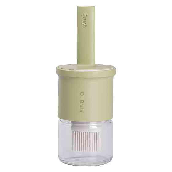 Банка для олії з пензликом 300 мл диспенсер з пензликом для оливкової, соняшникової олії Зелений HP-34-11GR Київ