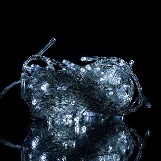 Новорічна гірлянда кімнатна нитка 10 м 120 LED білий провід Білий W120LED10MWW Київ