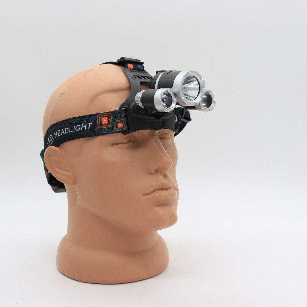 Налобний ліхтар T6+2XPE, RJ-3000, від мережі та прикурювача / Потужний акумуляторний ліхтарик на голову Київ - фото 7