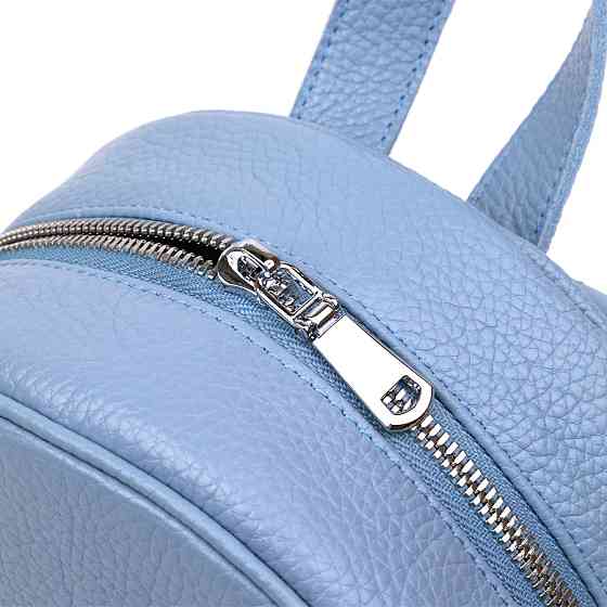 Стильний рюкзак жіночий з натуральної шкіри Shvigel 16318 Блакитний Київ