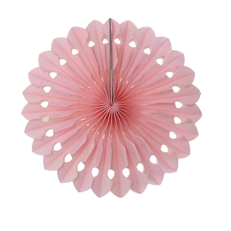 Бумажный веер для декора 30 см розовый Киев - изображение 1