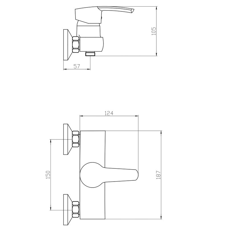 Душевой смеситель Mixxus Pamela 003 MI6262 Харьков - изображение 2