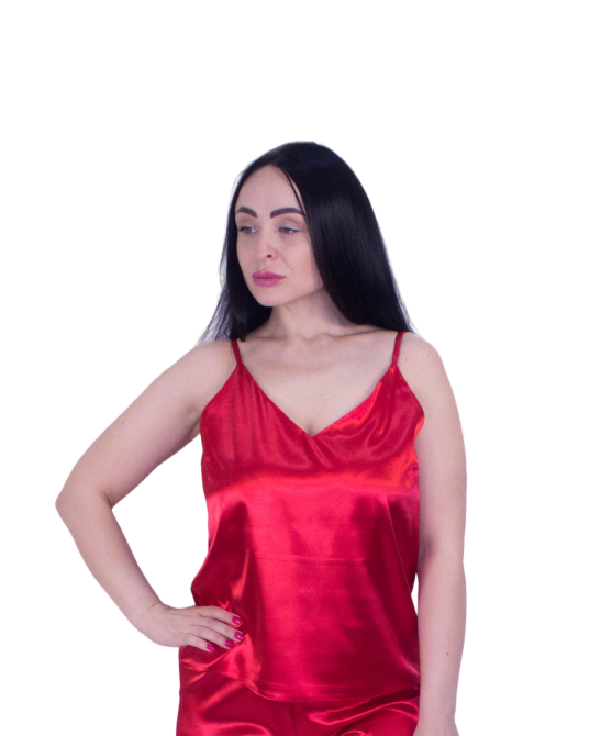 Базова майка жіноча атлас Червоний 4XL Харків - фото 2