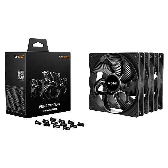 Вентилятор be quiet! Pure Wings 3 140mm PWM 3-Pack Black (BL139) ( 29420 ) Харьков
