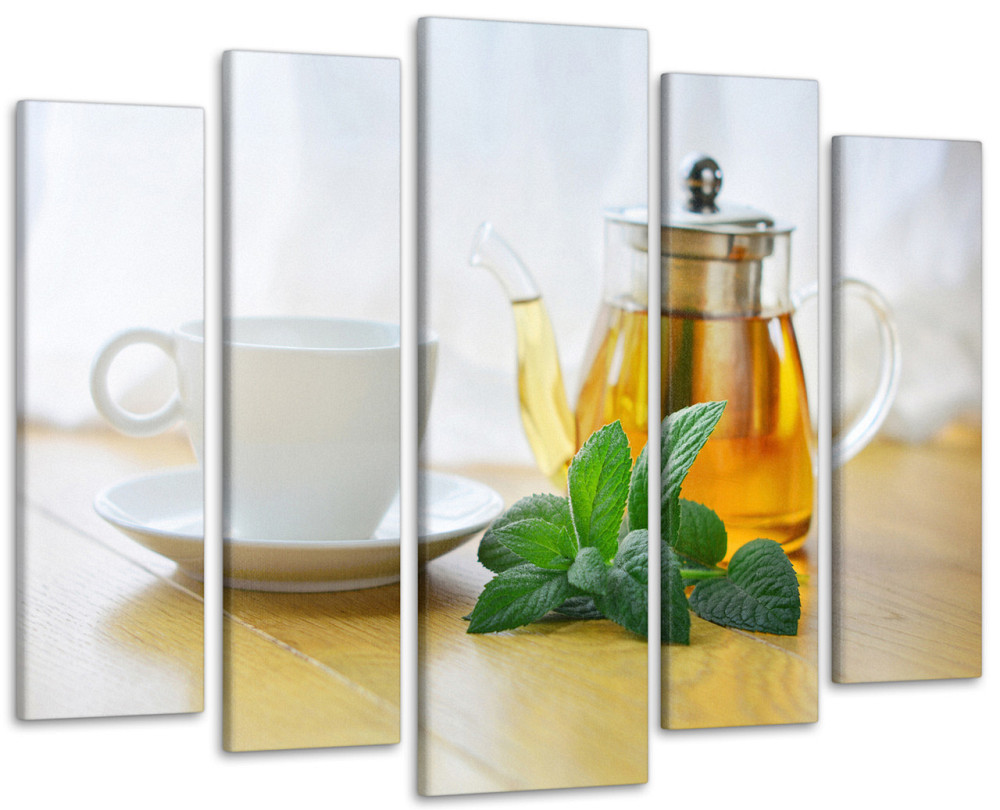 Модульная картина в гостиную / спальню Чай с зеленой мятой Art-382_5 ( 80х118см ) 105x150 см Киев - изображение 1