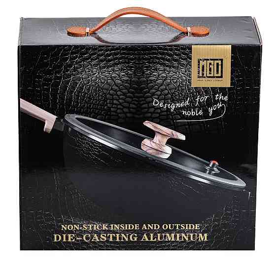 Алюмінієва сковорода 5.6 л з керамічним покриттям антипригарним Ø 30 см чорна MGC HP-4-460B Коломия