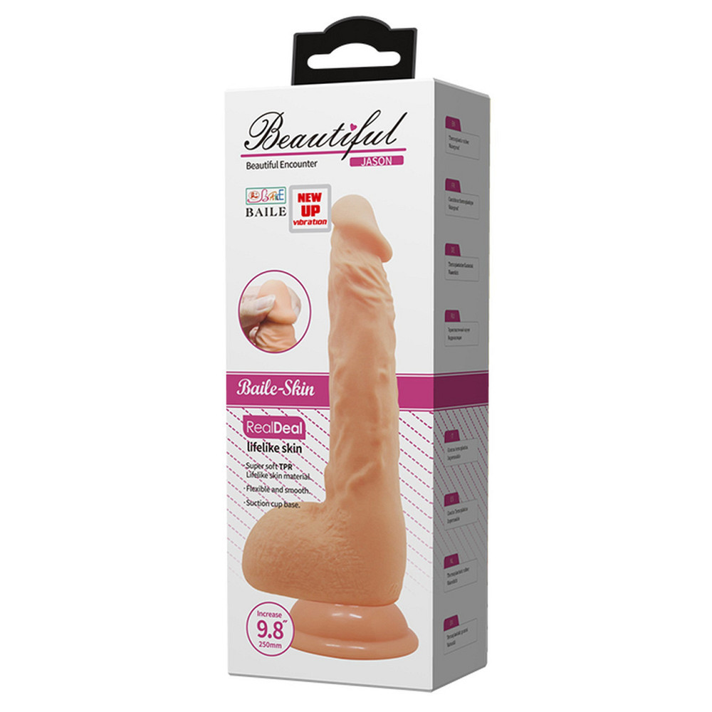 Фалоімітатор з мошонкою з вібро Baile Skin Bonny 9,8 Sex Aura Київ - фото 6