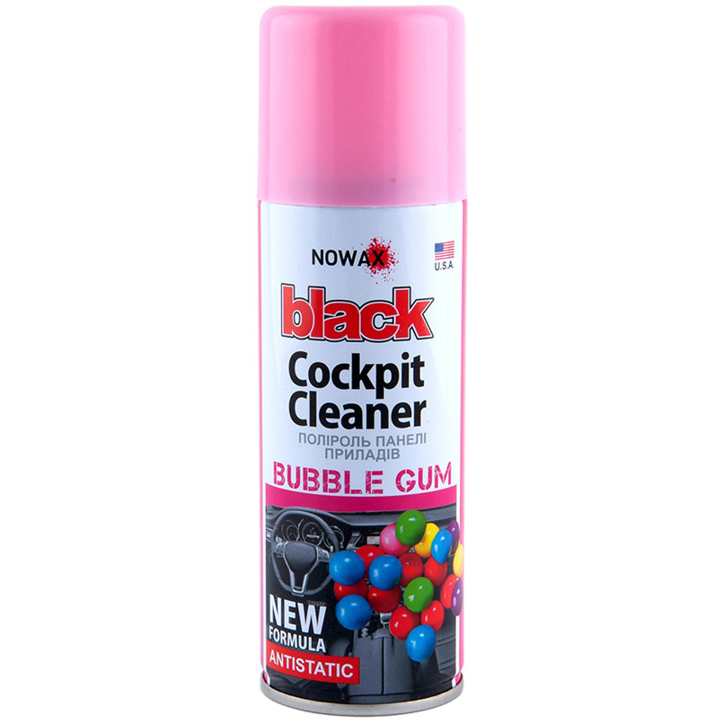 Поліроль для панелі приладів Nowax Cockpit Cleaner Spray Бабл Гам, 450мл Львів - фото 1