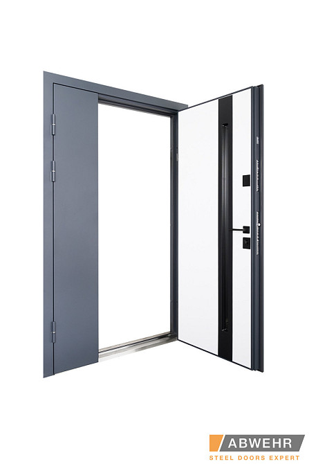 Двери уличные, модель 506 Nordi Glass RAL 7021Т со стеклопакетом 1200 Киев - изображение 3