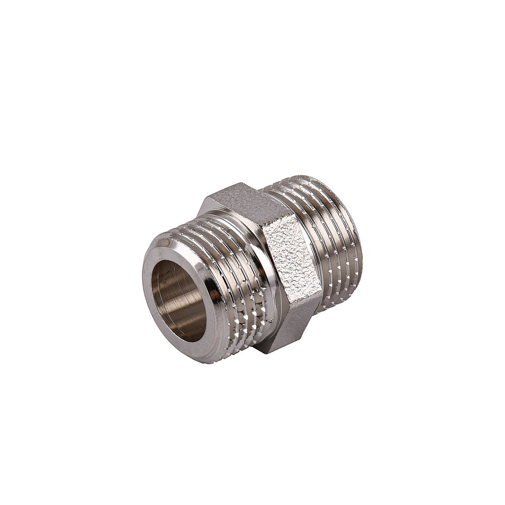 Ніпель 3/8″ЗЗ нікельований під прокладку NN222G OPTIMUM Тернопіль - фото 1