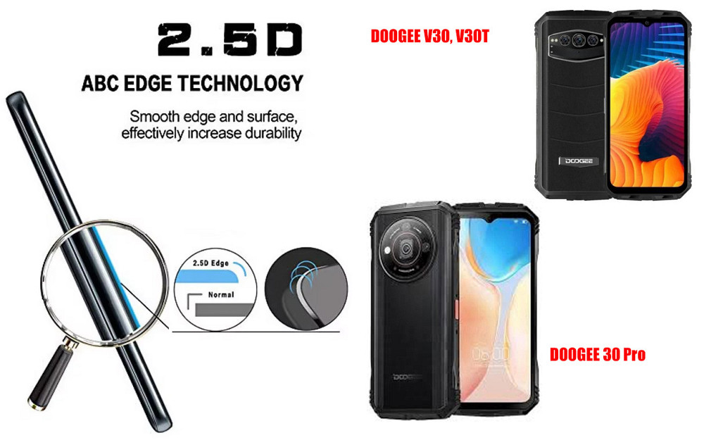 Захисне скло ArmorGlass для DOOGEE V30, V30T, V30 Pro – стійке до подряпин та ударів Київ - фото 2